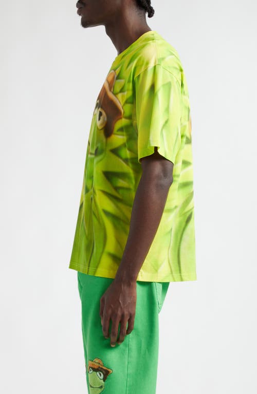 Stockholm Surfboard Club Airbrush Graphic T-shirt In Kermit
