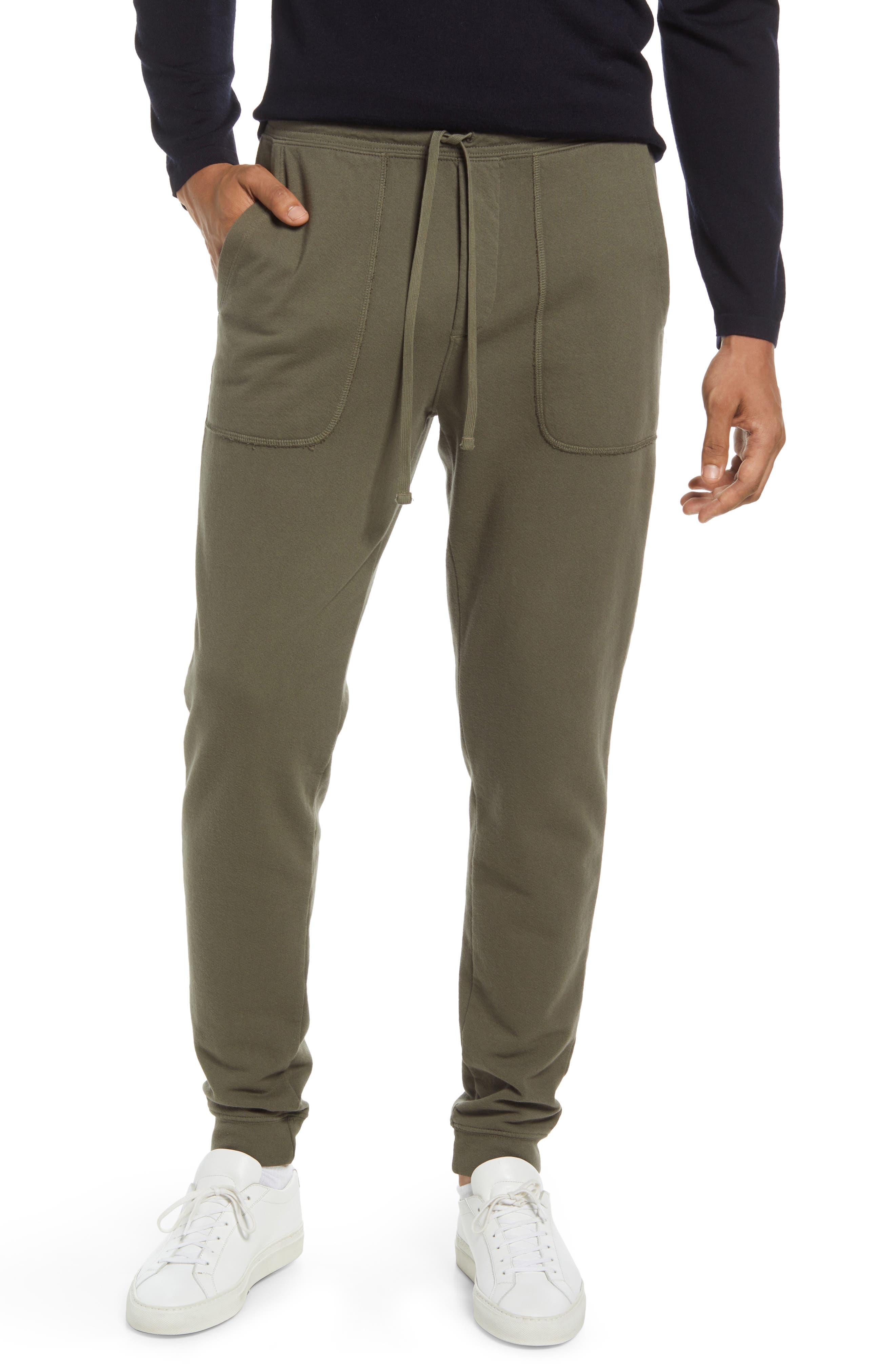 Vince Garment Dyed Cotton Joggers in Washed Buckeye Olive at Nordstrom