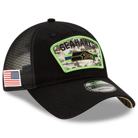 Miami Dolphins New Era 2021 Salute To Service Trucker 9FORTY Snapback  Adjustable Hat - Black/Camo