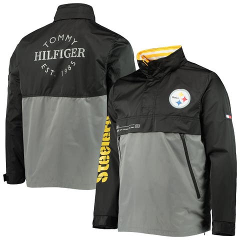 Lids Pittsburgh Steelers Mitchell & Ness Highlight Reel Windbreaker Quarter-Zip  Hoodie - Black