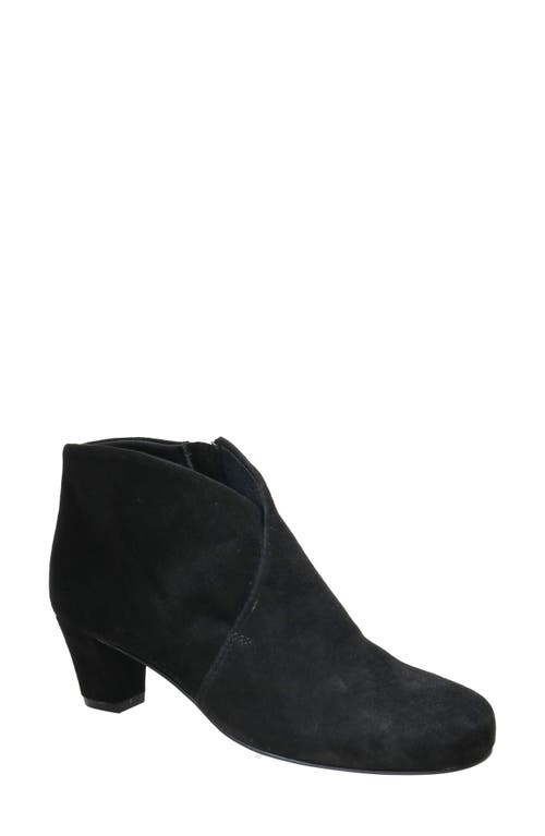 David Tate Prestige Bootie In Black Suede