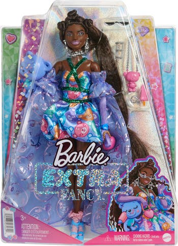 Barbie Fun & Fancy Hair Doll with Extra-Long Colorful Blonde Hair and  Styling Accessories 