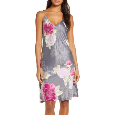 Natori Fusion Slip Nightgown, Grey