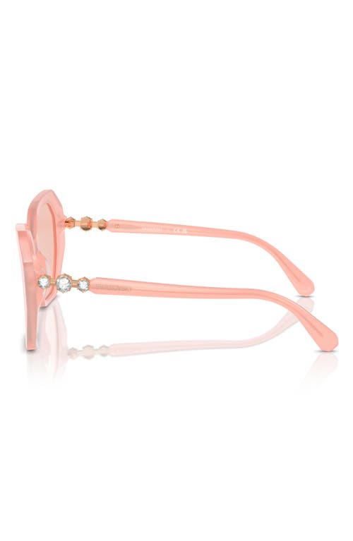 Shop Swarovski 57mm Constella Oval Sunglasses In Pink