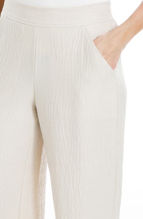 Max Studio Max Mara Studio Linen-blend Wide Leg Pant In Beige