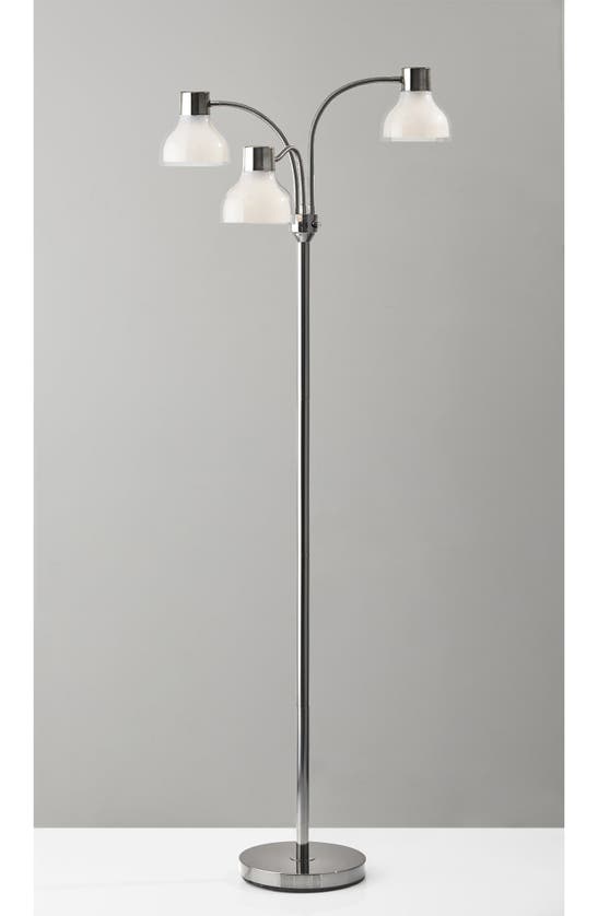 Shop Adesso Lighting Presley 3-arm Floor Lamp In Polished Nickel