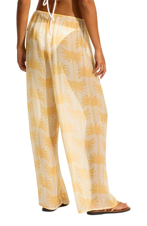SEAFOLLY SEAFOLLY WIDE LEG COVER-UP DRAWSTRING PANTS