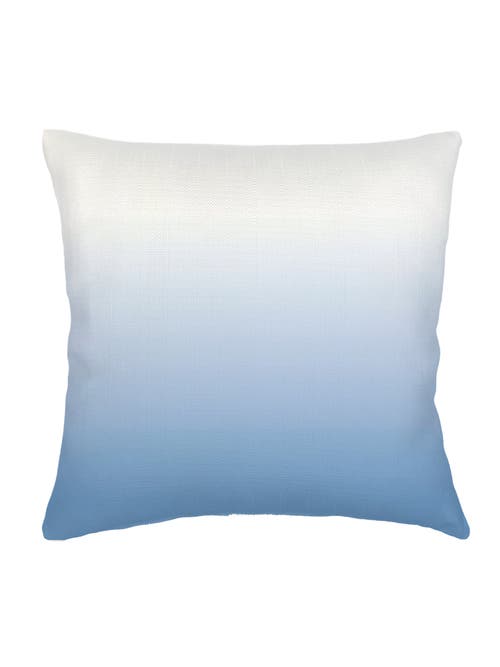 Anaya Ombre Linen Pillow With Down Insert In Coastal Blue