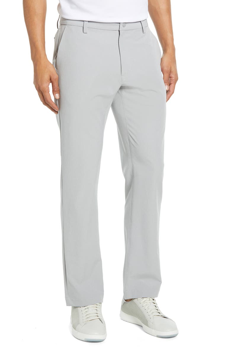CUTTER & BUCK Bainbridge Straight Leg Performance Pants, Main, color, LIGHT GREY