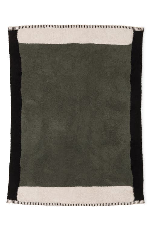 Shop Barefoot Dreams Cozychic™ Colorblock Throw Blanket In Khaki Green Multi