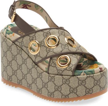 Gucci Platform Wedge Sandals