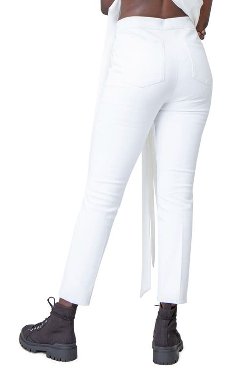 Spanx ® On The Go Slim Straight Ankle Pants With Ultimate Opacity Technology In Classic White
