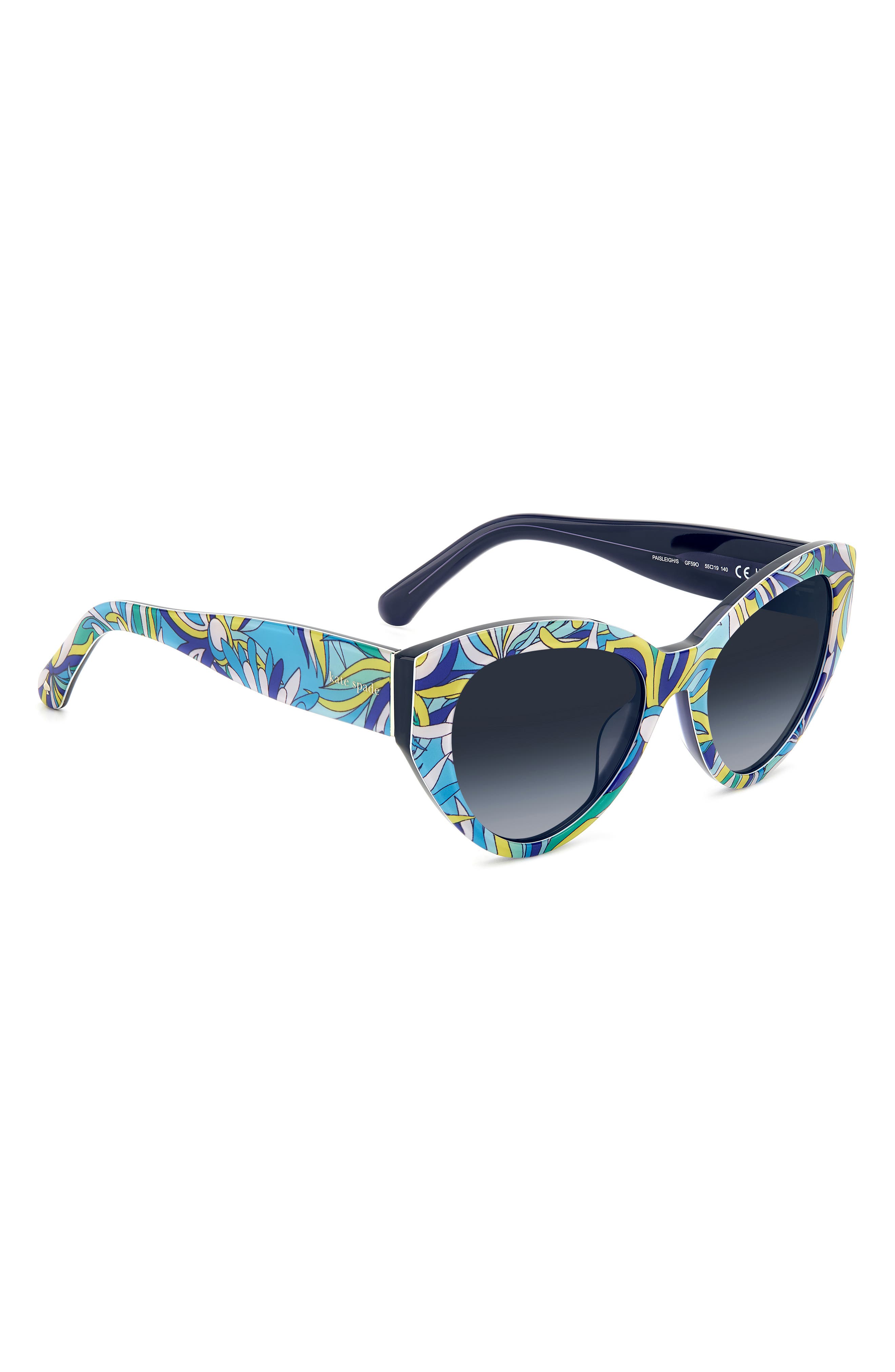 kate spade new york paisleigh 55mm gradient cat eye sunglasses in
