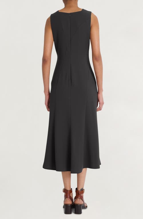 Shop Luxely Sleeveless Square Neck Midi Dress In Meteorite