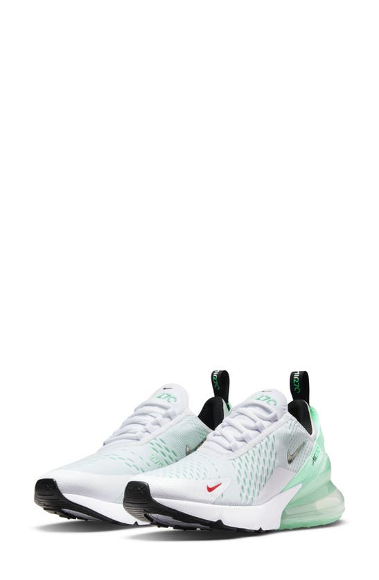 Nike Air Max 270 Sneaker In White/ Silver/ Mint Foam