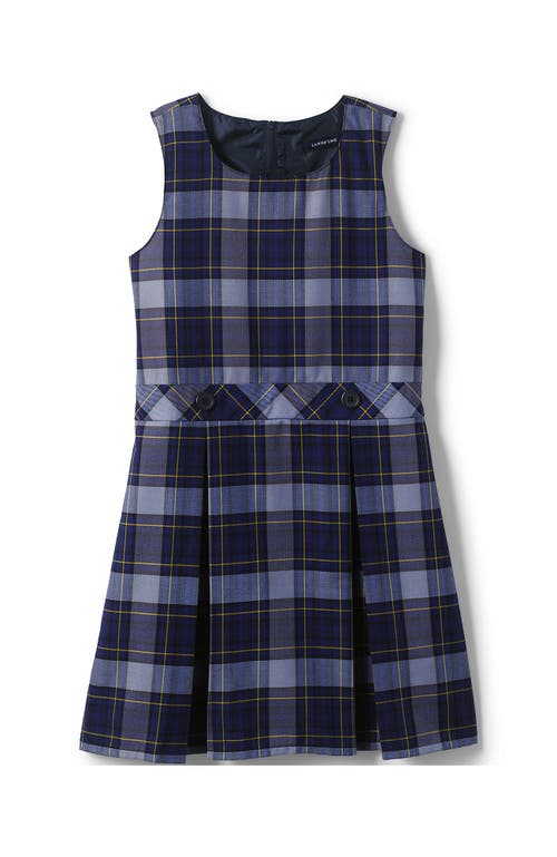 Shop Lands' End Girls Uniform Plaid Jumper In Classic Navy Plaid