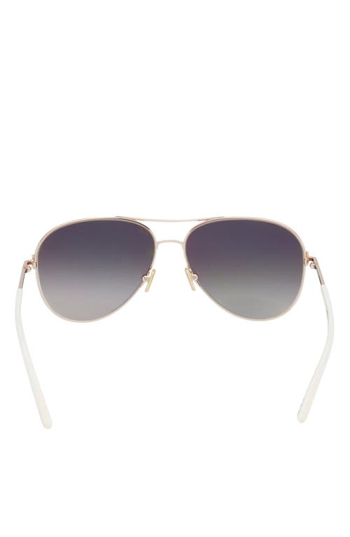 Tom Ford Clark 59mm Pilot Sunglasses In Shiny Rose Gold/grad Mirror