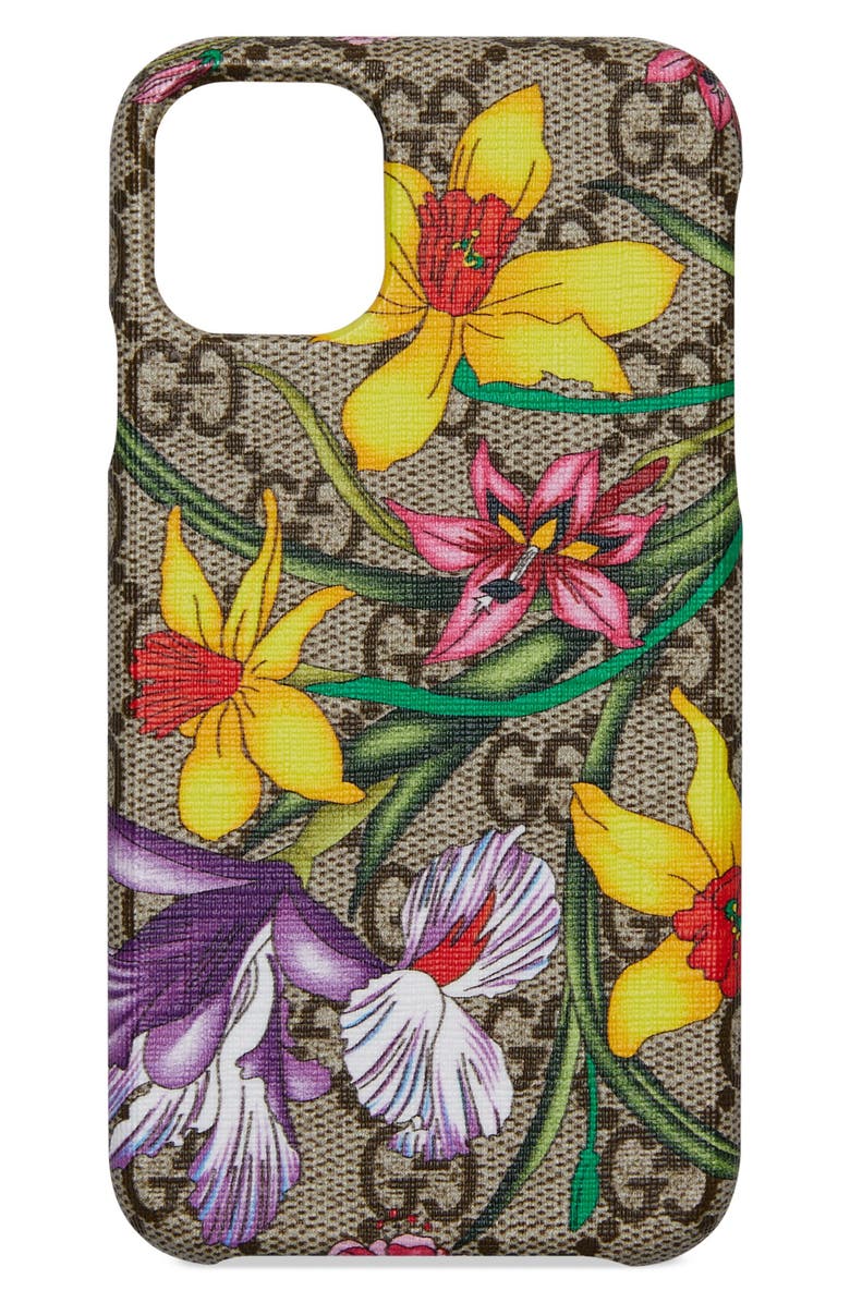 Gucci Ophidia Floral Gg Supreme Iphone 11 Case Nordstrom
