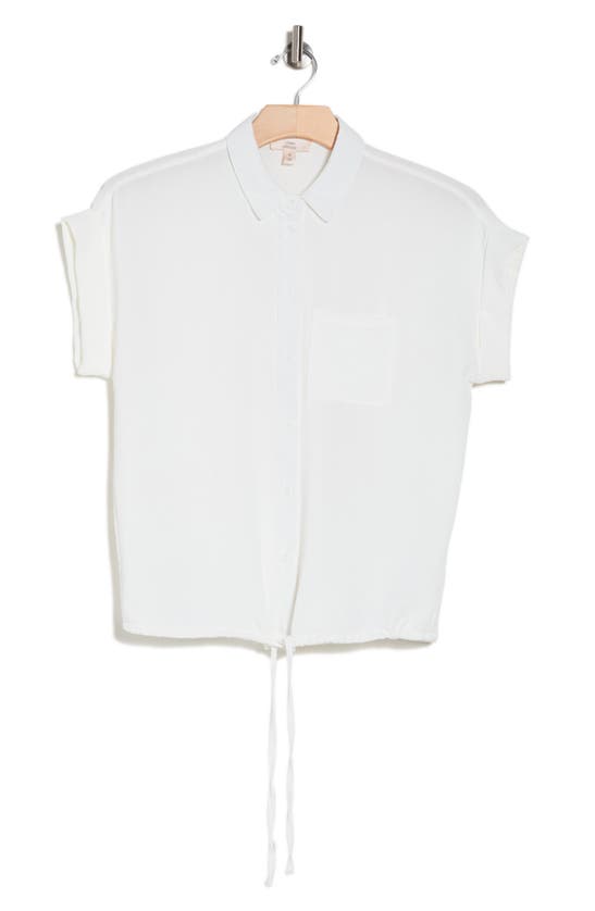 Como Vintage Airflow Tie Button-up Shirt In White
