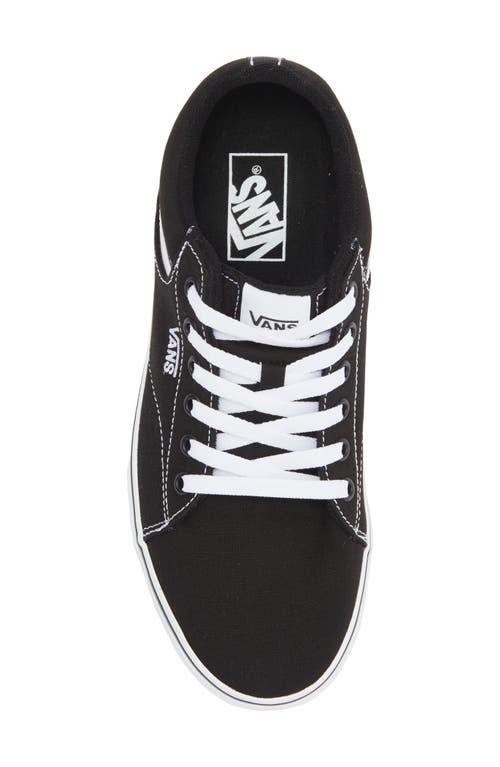Vans Seldan Platform Sneaker In Canvas Black/white