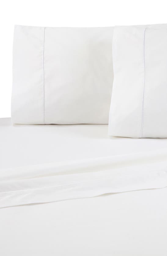 Martex Set Of 2 Solid 200 Thread Count 100% Supima Cotton Pillowcases In Bright White