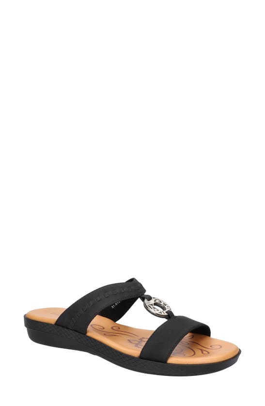 Shop Easy Street Talia Wedge Sandal In Black