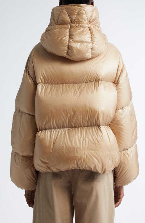 Shop Moncler Borey 2-in-1 Short Down Jacket In Beige