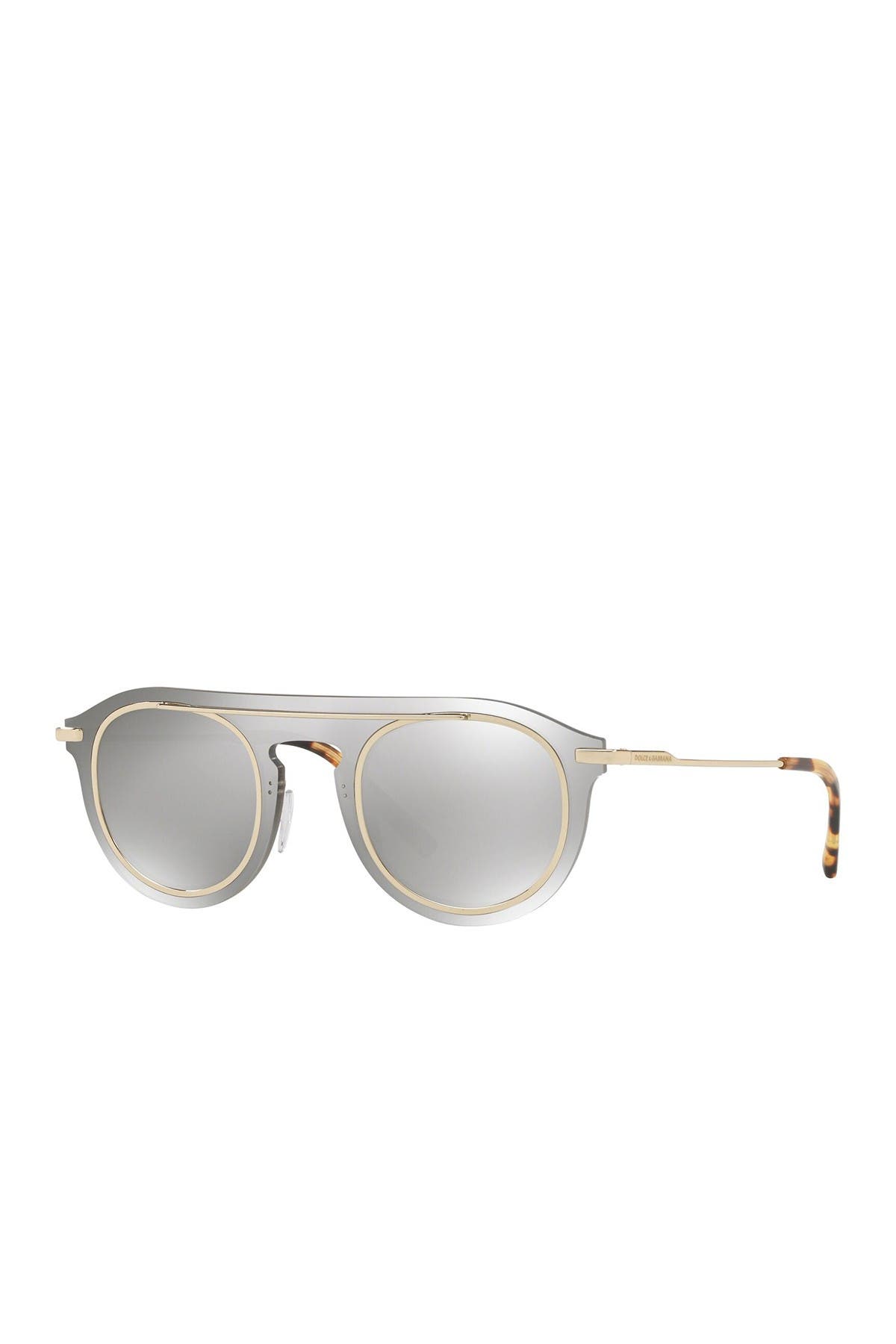 dolce & gabbana 48mm round sunglasses