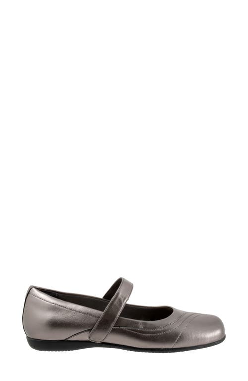 Shop Trotters Sherese Mary Jane Flat In Pewter