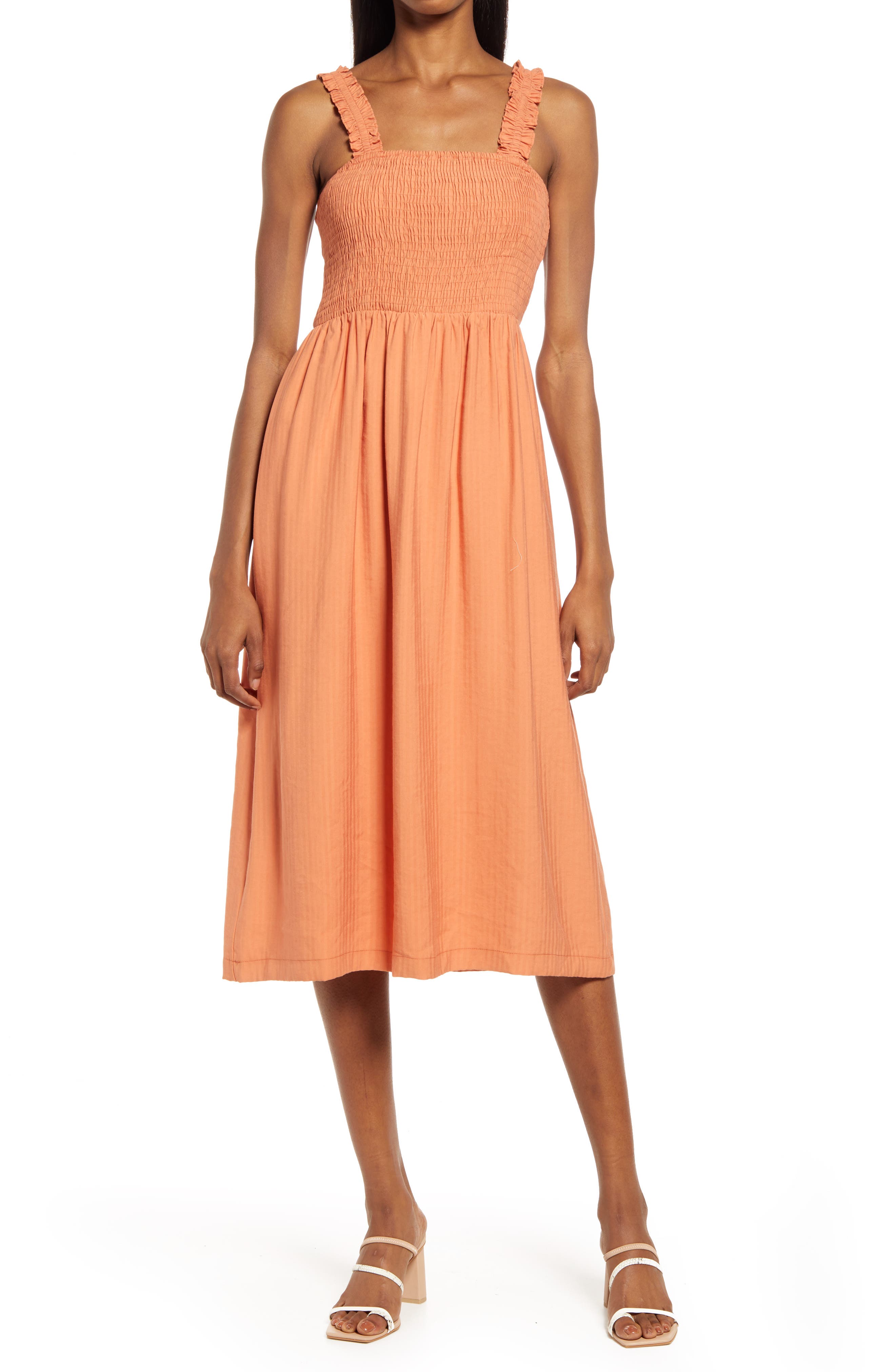 orange summer dresses