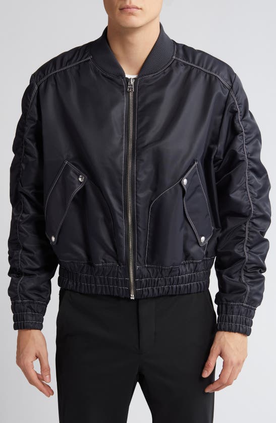 Shop Hugo Boss Hugo Bokly Water Repellent Bomber Jacket In Charcoal