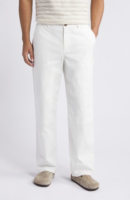 Shop Treasure & Bond Workwear Pants In Ivory Egret