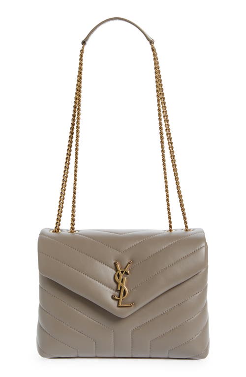 Yves Saint Laurent Cream Shearling Medium LouLou Shoulder Bag