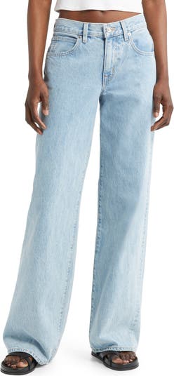 SLVRLAKE Mica Low Rise Wide Leg Organic Cotton Jeans