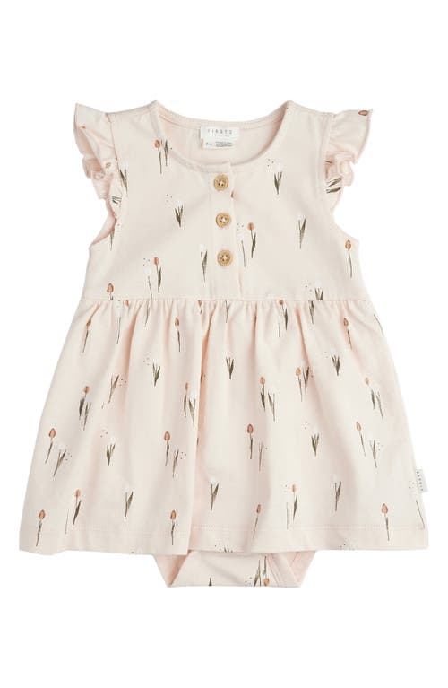 FIRSTS by Petit Lem Tulip Skirted Bodysuit Light Pink at Nordstrom,