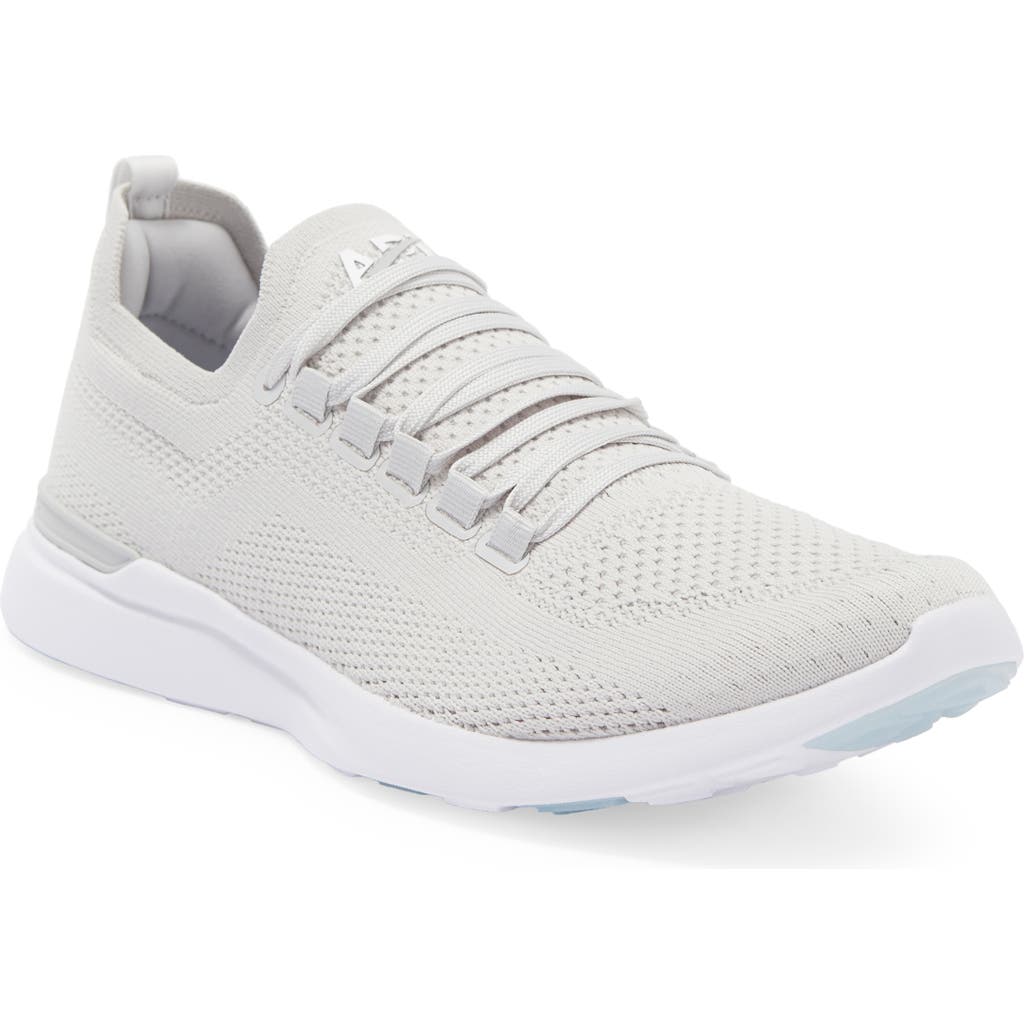 Apl Athletic Propulsion Labs Apl Techloom Breeze Knit Running Shoe In Harbor Grey/white