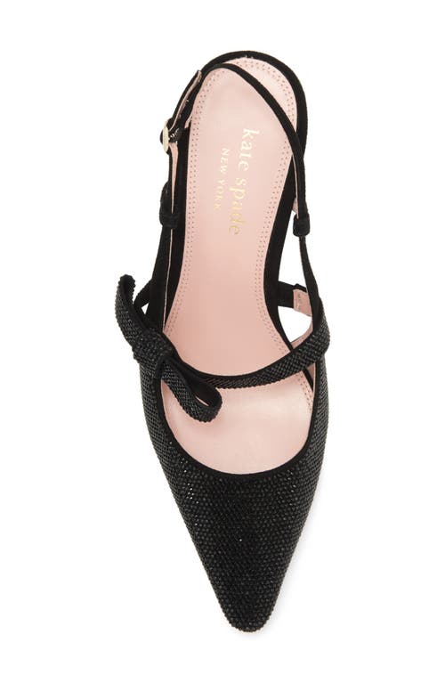 Shop Kate Spade New York Maritza Pavé Slingback Kitten Heel In Black