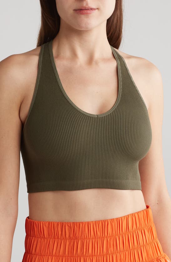 Fp Movement Free Throw Crop Tank In Olive