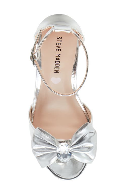Steve Madden Kids' Jclair Ankle Strap Sandal In Silver