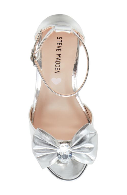 Shop Steve Madden Kids' Jclair Ankle Strap Sandal In Silver