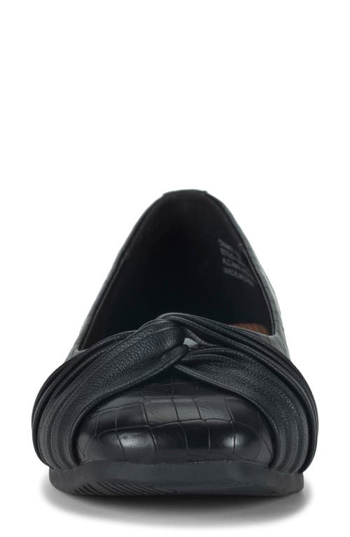 Shop Baretraps Chainey Flat In Black Croco