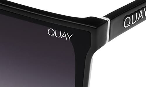 Shop Quay Nightfall 52mm Polarized Shield Sunglasses In Black/smoke