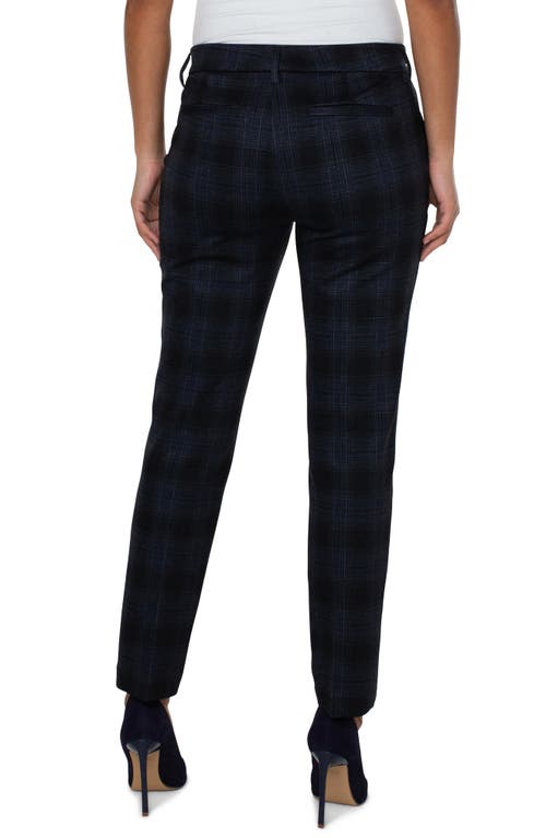 Liverpool Los Angeles Kelsey Tartan Plaid Trousers In Black/dark Slate Tartan Plaid
