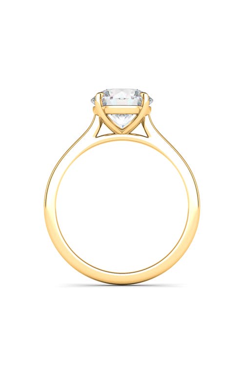 Hautecarat 18k White Gold Round Cut Lab Created Diamond Engagement Ring In 2.00 Ctw 18k Yellow Gold