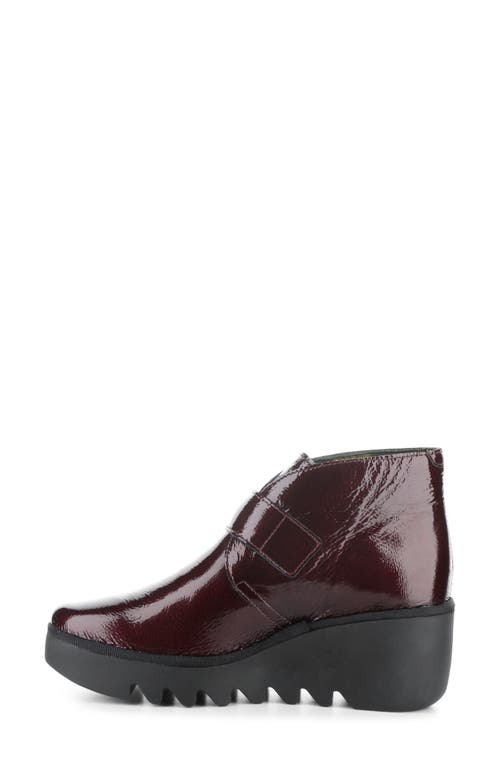 Shop Fly London Brit Wedge Bootie In Wine Rock