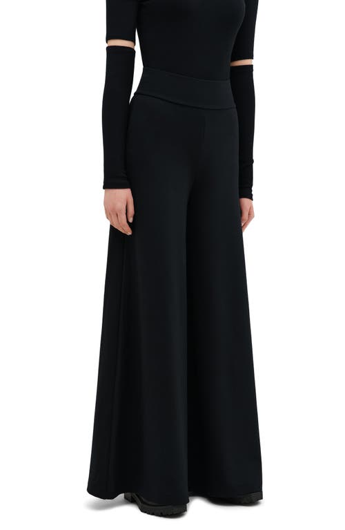 MARCELLA MARCELLA GEORGIA HIGH WAIST WIDE LEG PONTE KNIT PANTS