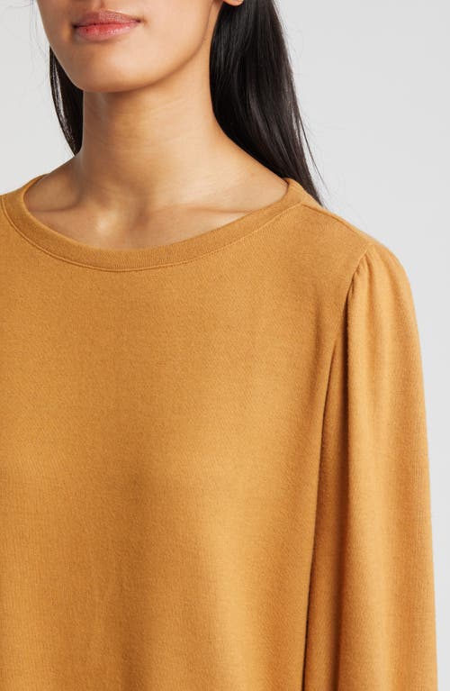 Shop Caslonr Caslon(r) Cozy Knit Top In Tan Sugar