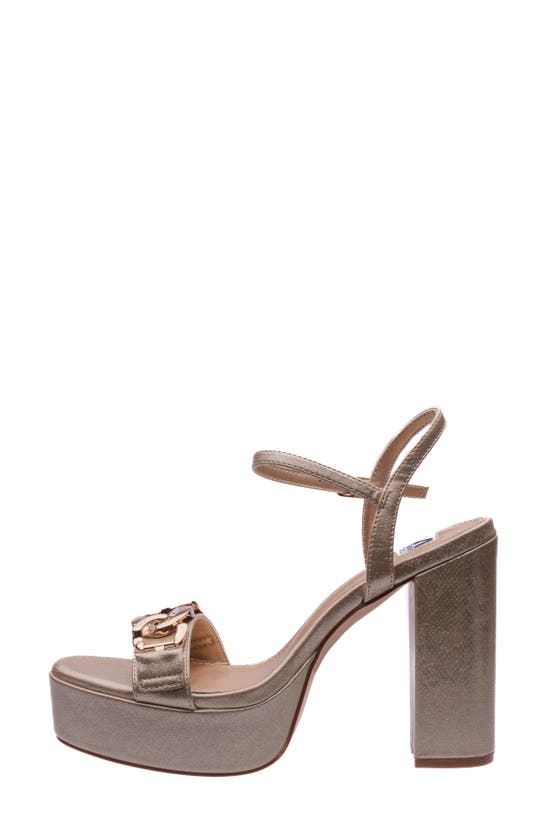 Shop Lady Couture Ninety Union Darling Platform Heeled Sandal In Gold