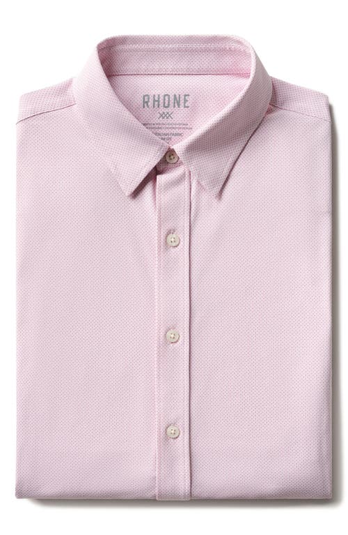 Commuter Slim Fit Stretch Button-Up Shirt in Pink Morse