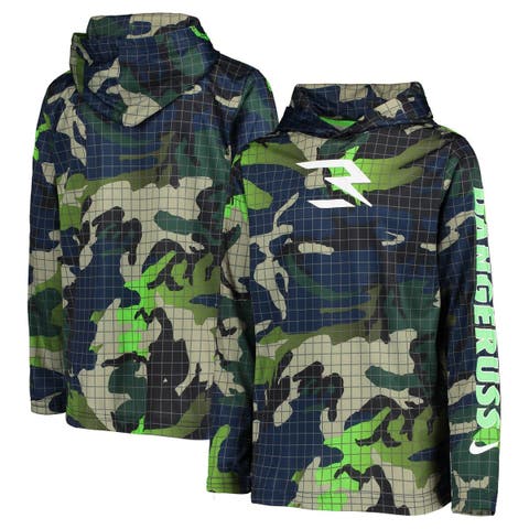 : Men's Majestic Threads Russell Wilson Neon Green